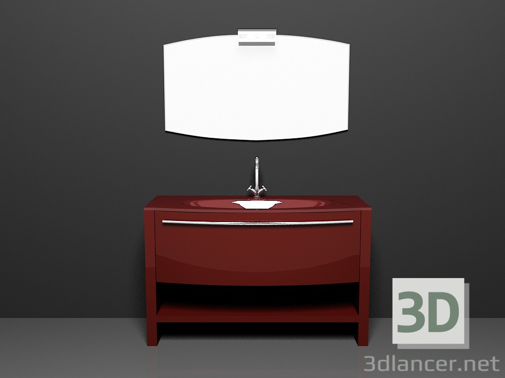 3d модель Модульная система для ванной комнаты (композиция 56) – превью