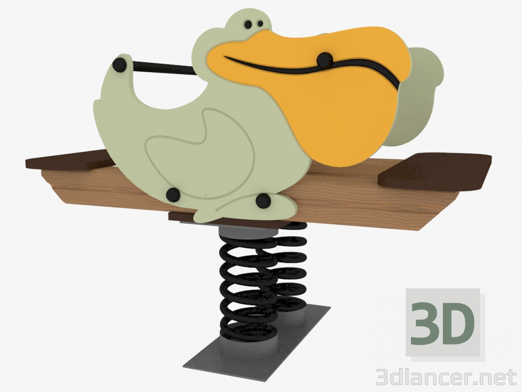 modello 3D Sedia a dondolo per parco giochi per bambini Pelican (6129) - anteprima