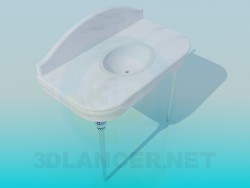 Wash basin with top