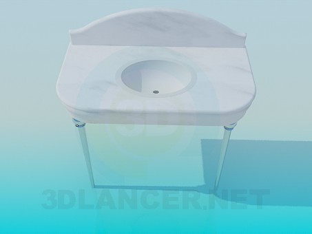 modelo 3D Lavabo con la tapa - escuchar modelo 3D Lavabo con la tapa - escuchar