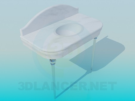 modelo 3D Lavabo con la tapa - escuchar modelo 3D Lavabo con la tapa - escuchar