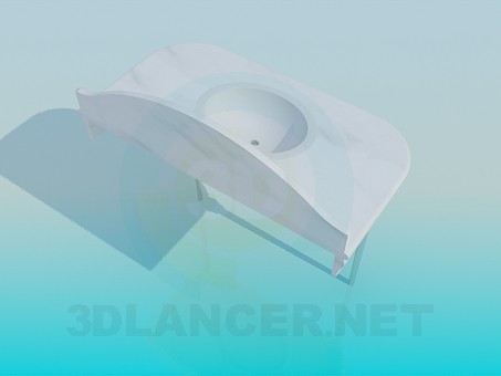 modelo 3D Lavabo con la tapa - escuchar modelo 3D Lavabo con la tapa - escuchar