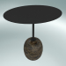 3D modeli Oval masa üstü latolu sehpa (LN9, 50x40cm, H 45cm, Sıcak siyah ve Emparador mermeri) - önizleme