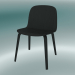 3d model Chair wide with wooden base Visu (Black) - preview