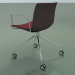 3D Modell Stuhl 2044 (4 Rollen, mit Armlehnen, Chrom, mit Frontverkleidung, Polypropylen PO00404) - Vorschau