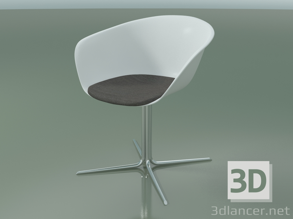 modèle 3D Chaise 4225 (4 pieds, pivotante, avec coussin d'assise, PP0001) - preview