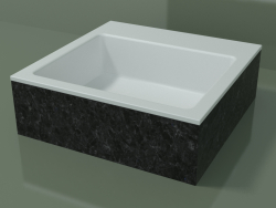 Countertop washbasin (01R121302, Nero Assoluto M03, L 48, P 48, H 16 cm)