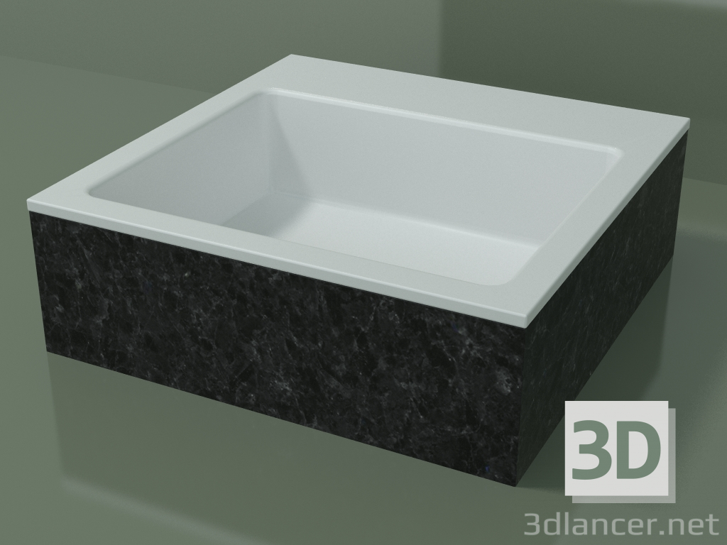modèle 3D Vasque à poser (01R121302, Nero Assoluto M03, L 48, P 48, H 16 cm) - preview