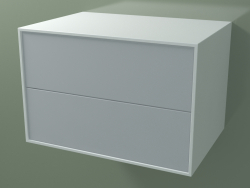 Caja doble (8AUCCB01, Glacier White C01, HPL P03, L 72, P 50, H 48 cm)