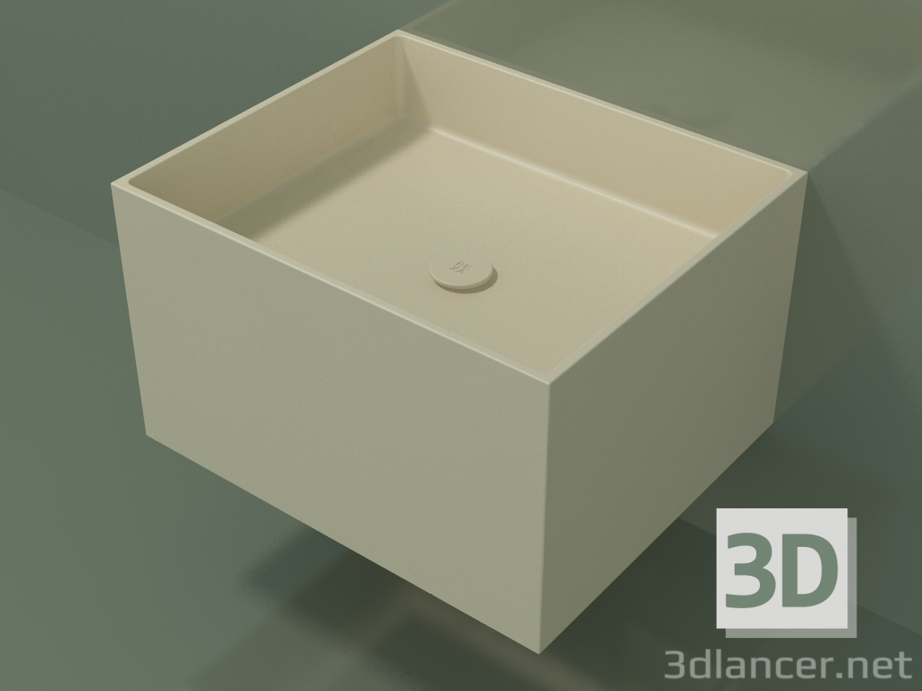 modello 3D Lavabo sospeso (02UN32301, Bone C39, L 60, P 50, H 36 cm) - anteprima