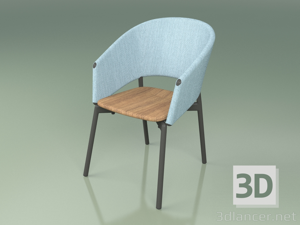 3D modeli Konforlu koltuk 022 (Metal Duman, Gökyüzü) - önizleme