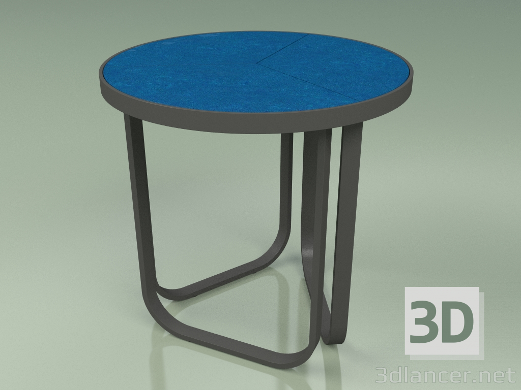 modello 3D Tavolino 008 (Metal Fumé, Gres Smaltato Zaffiro) - anteprima