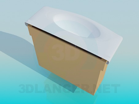 3d модель Овальний умивальник – превью 3d модель Овальний умивальник – превью