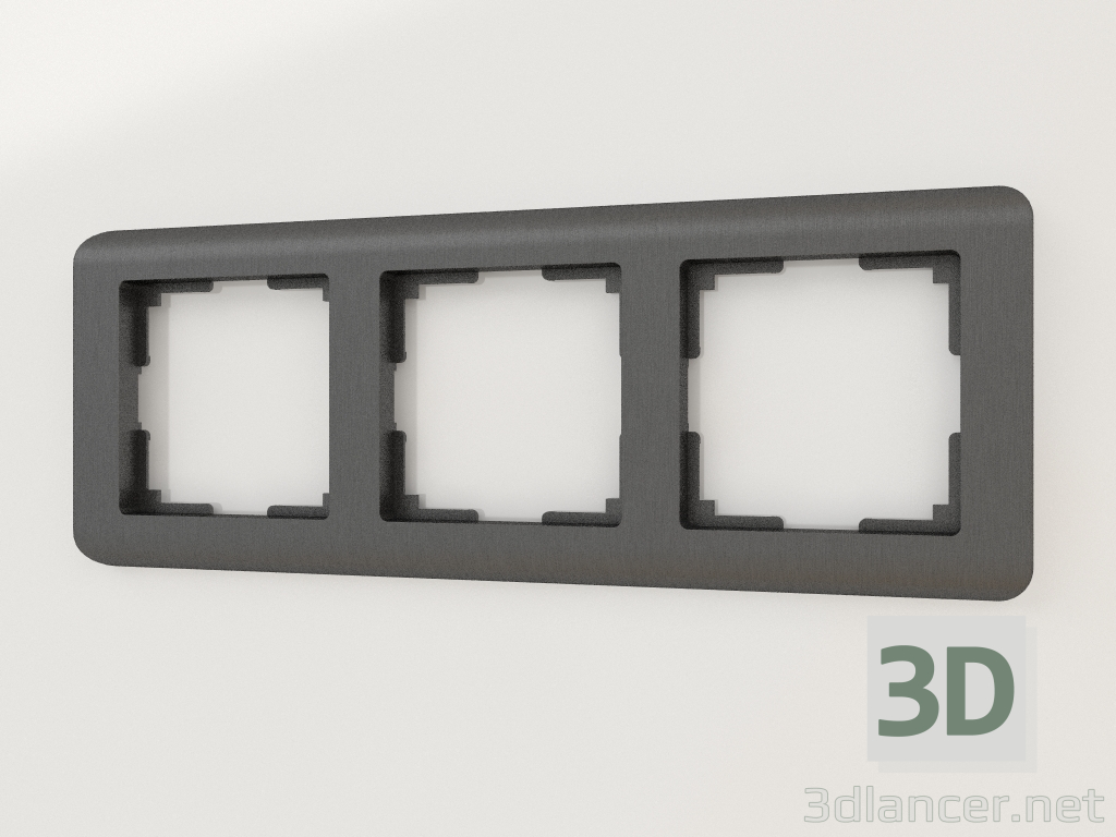 3D modeli 3 direk için çerçeve Akış (grafit) - önizleme