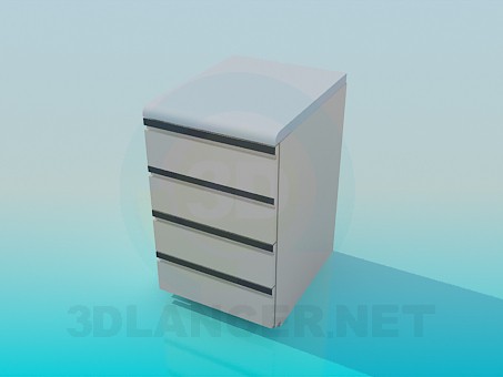 modelo 3D Mesita de noche con cajones - escuchar modelo 3D Mesita de noche con cajones - escuchar