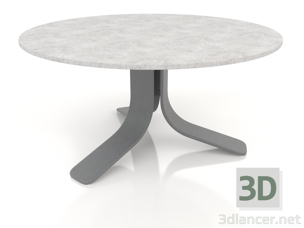 modello 3D Tavolino Ø80 (Antracite, DEKTON Kreta) - anteprima