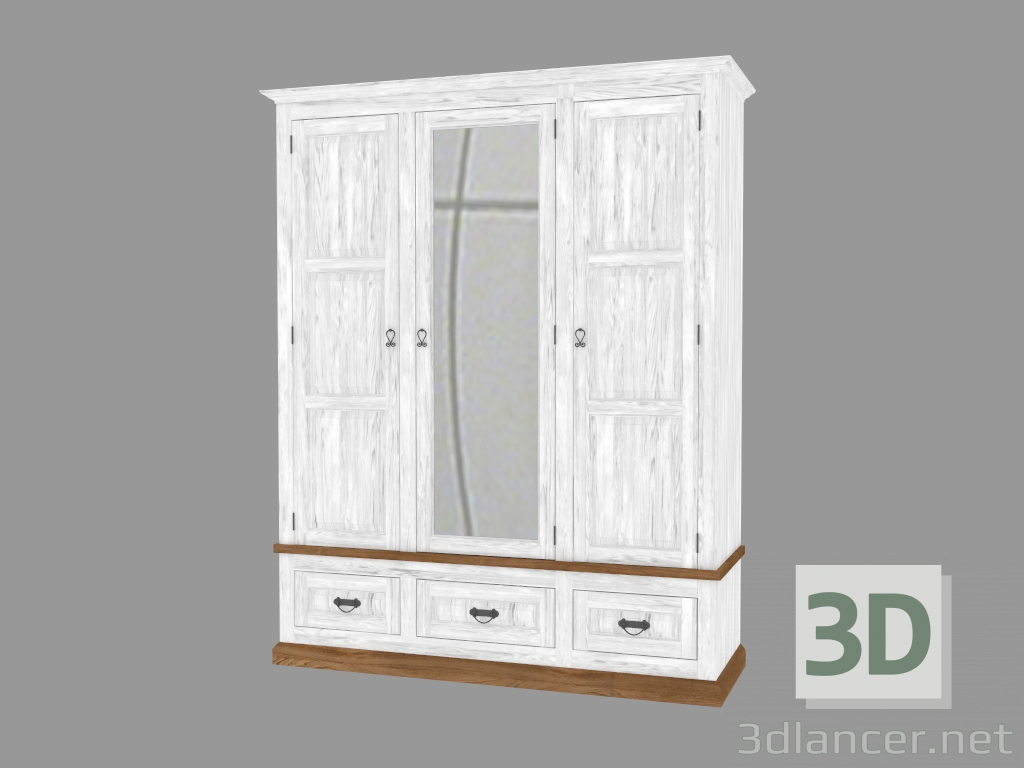 3d модель Шкаф 3-х дверный (PRO.092.XX 167x207x56cm) – превью