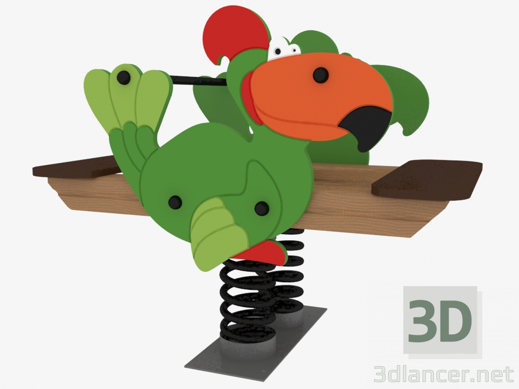 3d модель Качалка детской игровой площадки Попугай (6130) – превью