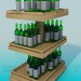 3d model stand botellas de vino - vista previa