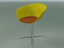 Stuhl 4225 (4 Beine, drehbar, mit Sitzkissen, PP0002)