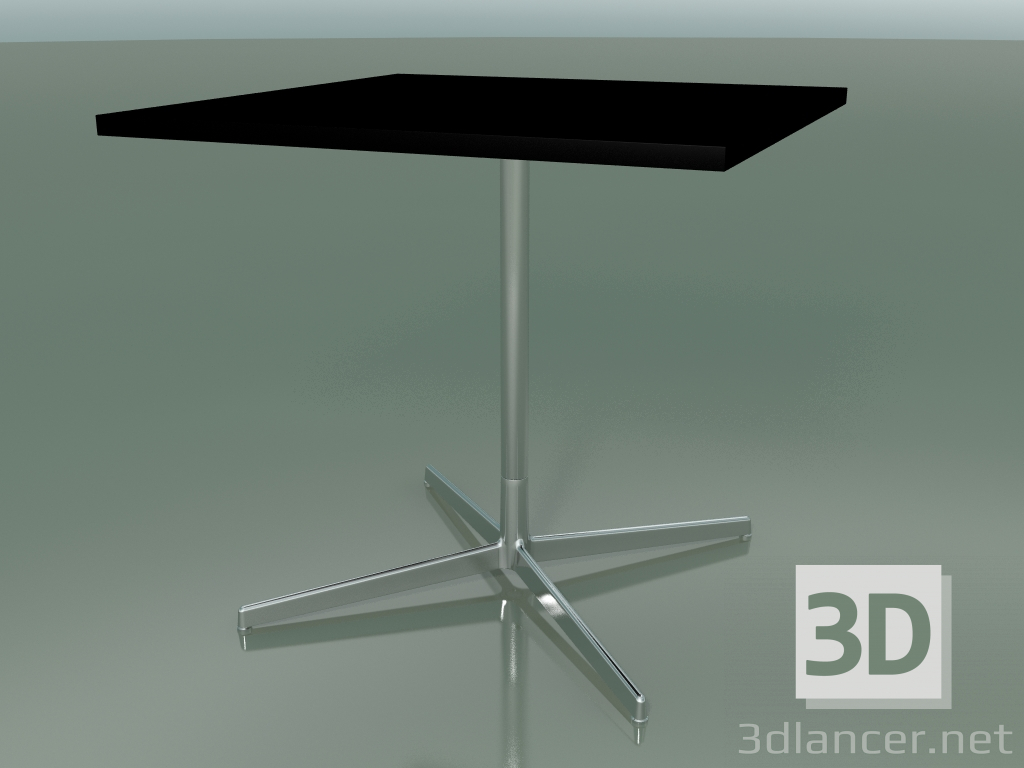 modello 3D Tavolo quadrato 5510, 5530 (H 74 - 79x79 cm, Nero, LU1) - anteprima
