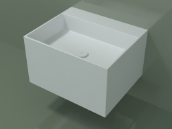 Wall-mounted washbasin (02UN32302, Glacier White C01, L 60, P 50, H 36 cm)