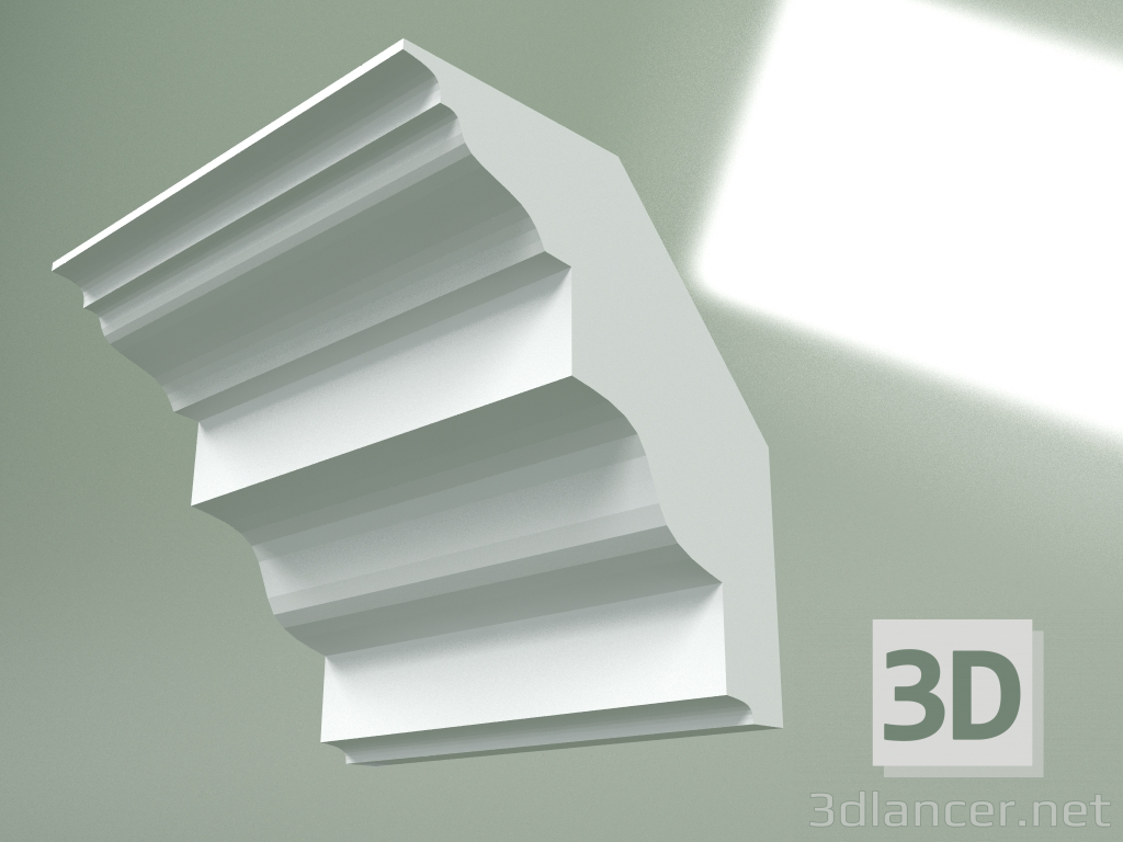 3D modeli Alçı korniş (tavan kaidesi) KT278 - önizleme