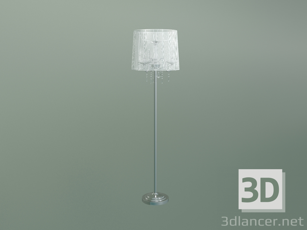 modello 3D Lampada da terra 2045-3F (cromo-bianco) - anteprima