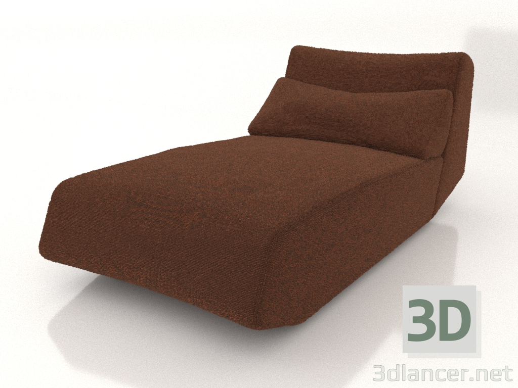 3d model Módulo sofá L respaldo bajo - vista previa