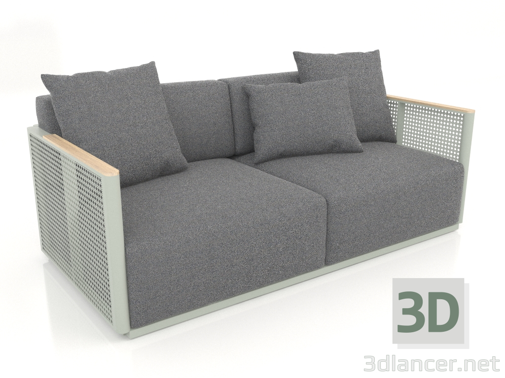 modello 3D Divano 2 posti (Grigio cemento) - anteprima