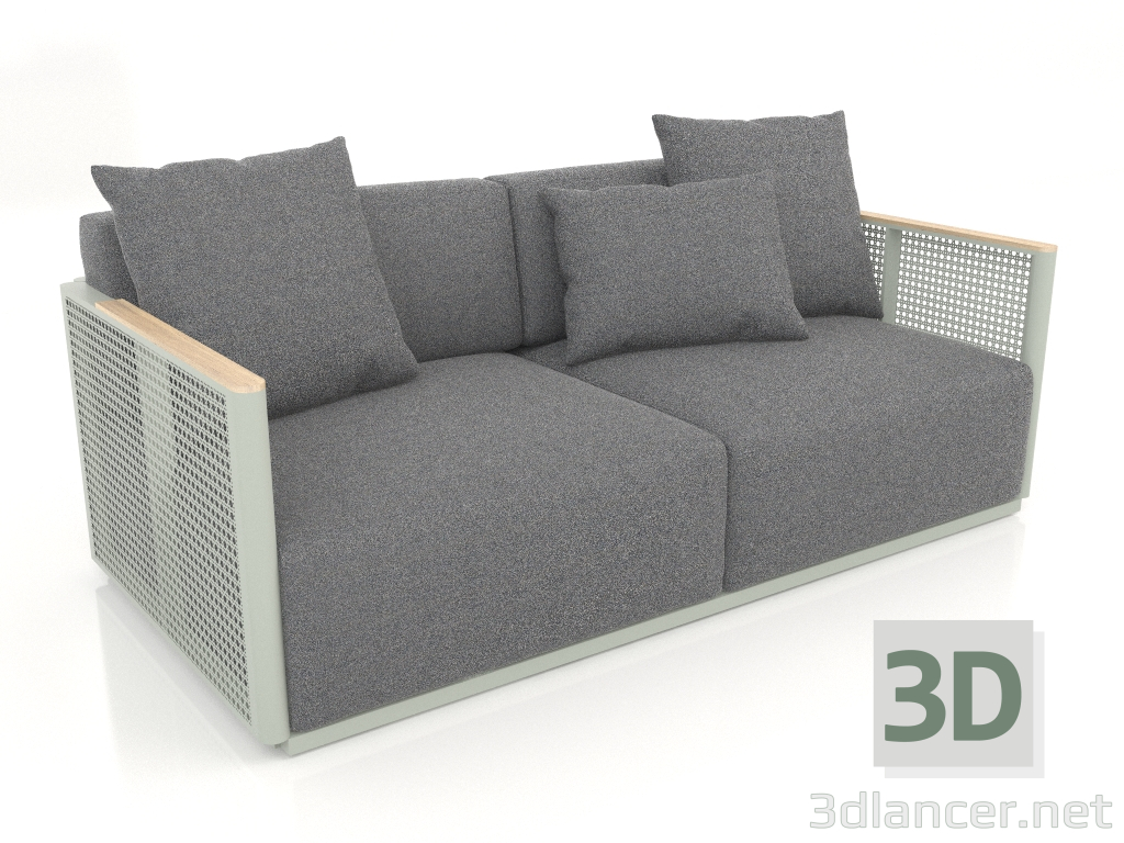 3d model 2-seater sofa (Cement gray) - preview