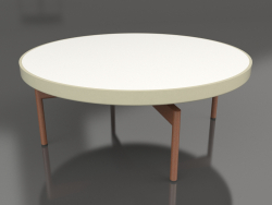 Round coffee table Ø90x36 (Gold, DEKTON Zenith)