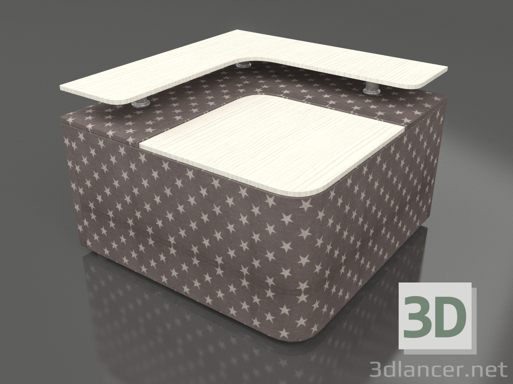 3d model Sofa module (table) Jacqueline (brown) - preview