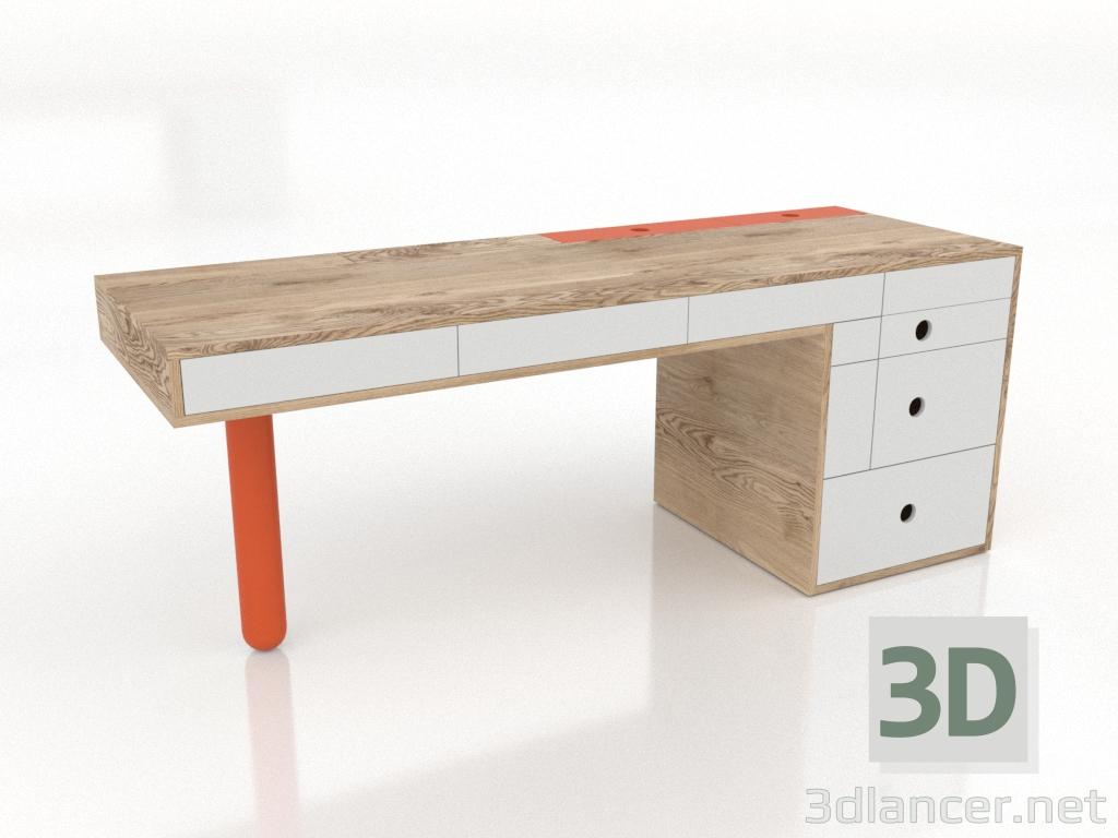 modèle 3D Table de travail ASH - preview modèle 3D Table de travail ASH - preview