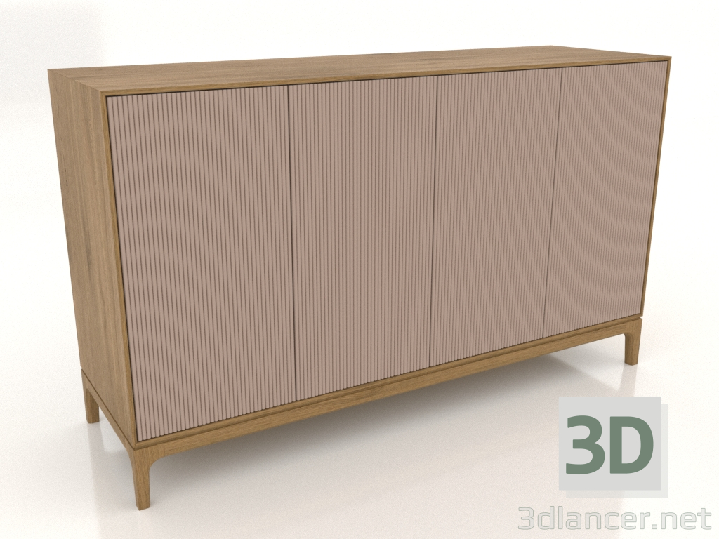 3d model Mueble de TV FARGO con frontales fresados 1600x500x950 mm (beige, roble natural, opción 3) - vista previa 3d model Mueble de TV FARGO con frontales fresados 1600x500x950 mm (beige, roble natural, opción 3) - vista previa