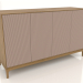 modello 3D Mobile TV FARGO con frontali fresati 1600x500x950 mm (beige, rovere naturale, opzione 3) - anteprima