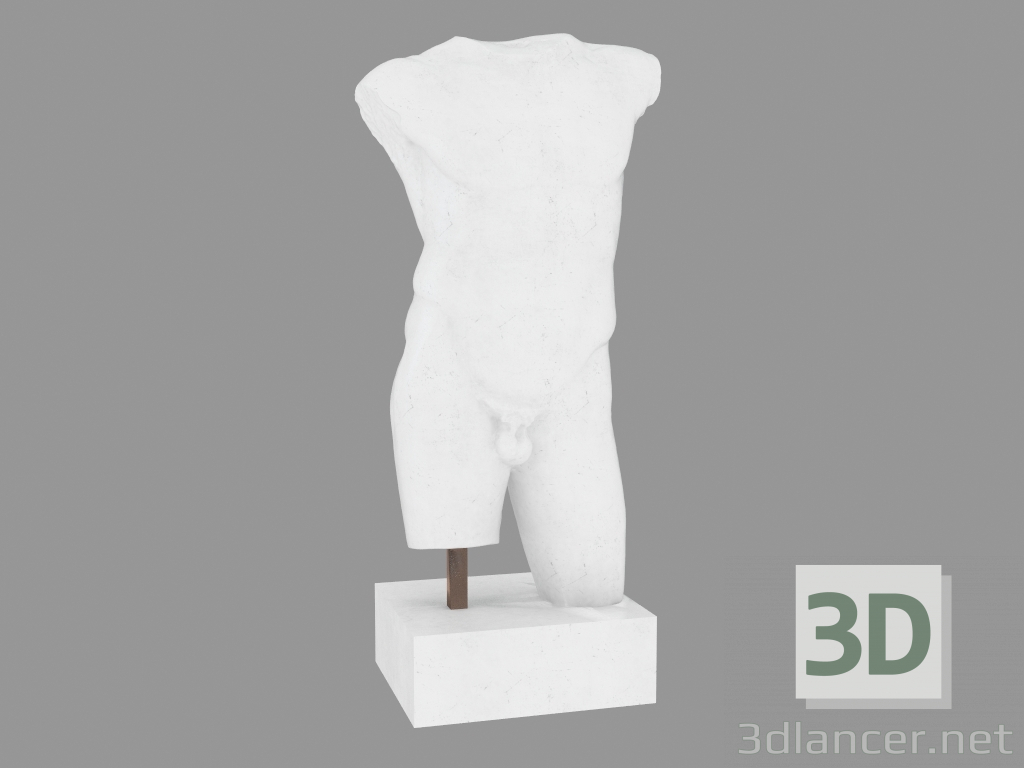 Modelo 3d Torso de mármore Diadumenos Torso (fragmento) - preview