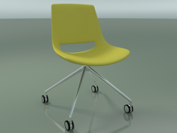 Chair 1207 (4 castors, fixed overpass, polyethylene, CRO)