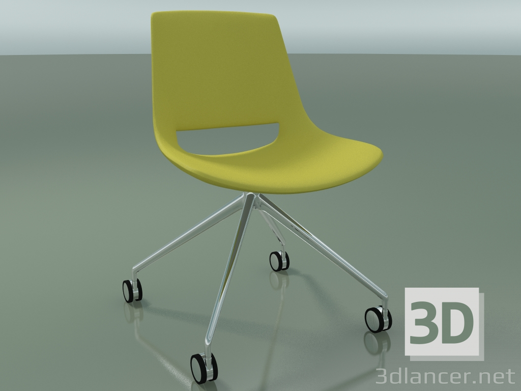 modèle 3D Chaise 1207 (4 roulettes, passage supérieur fixe, polyéthylène, CRO) - preview
