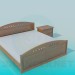 3d модель Ліжко з тумбою – превью