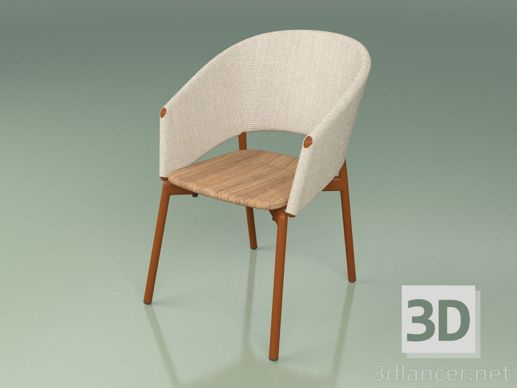 3D Modell Bequemer Stuhl 022 (Metall Rost, Sand) - Vorschau