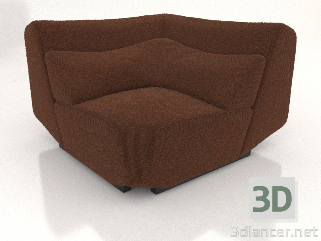 3d model Corner sofa module S - preview