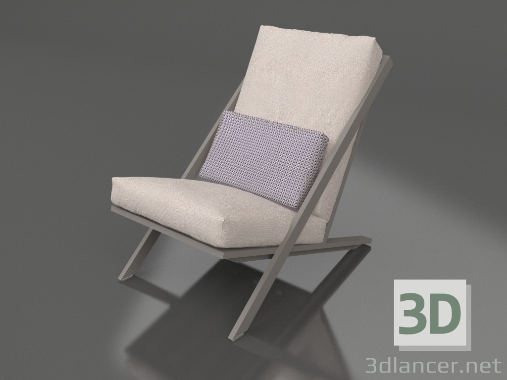 modèle 3D Fauteuil club pour la détente (Gris quartz) - preview