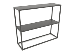 Rack-console rectangulaire (MÉTAL, 100x30x86, 2 étagères)