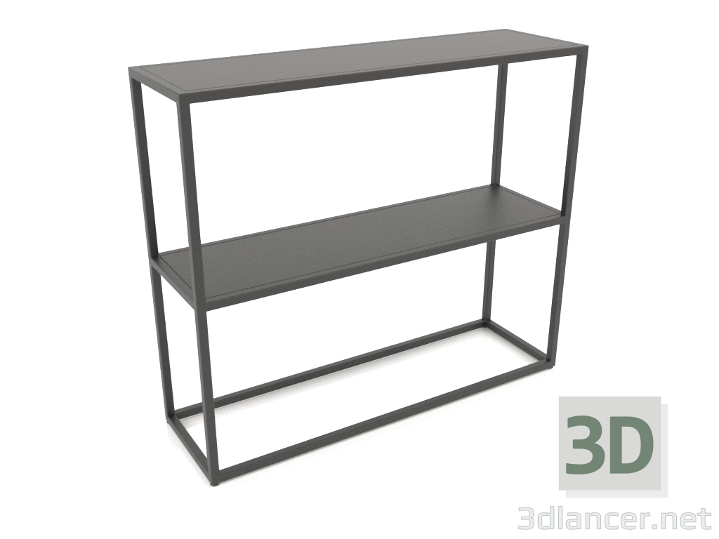 modèle 3D Rack-console rectangulaire (MÉTAL, 100x30x86, 2 étagères) - preview