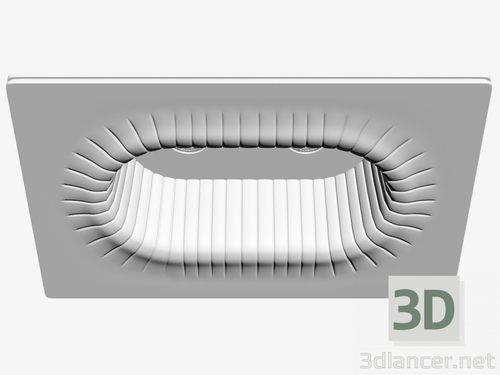 3D modeli Gömme LED armatür alçı (DL239G2) - önizleme
