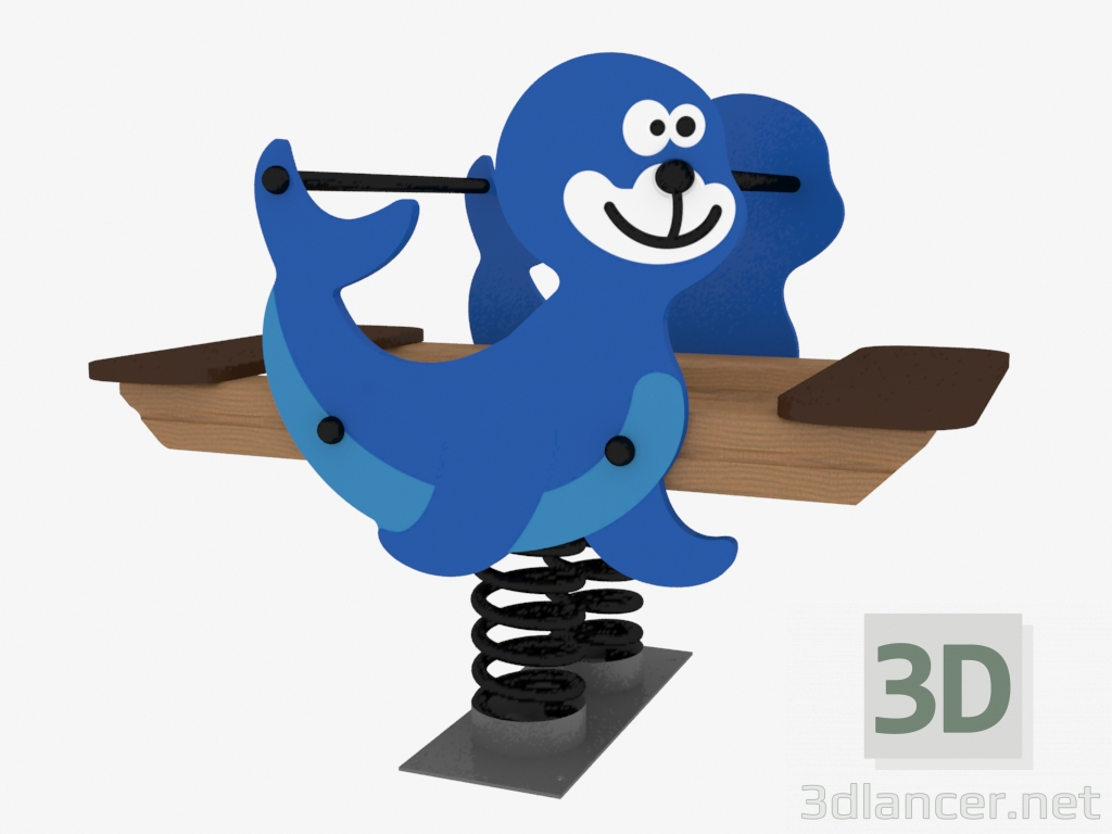 modello 3D Sedia a dondolo di un parco giochi per bambini Seal (6132) - anteprima