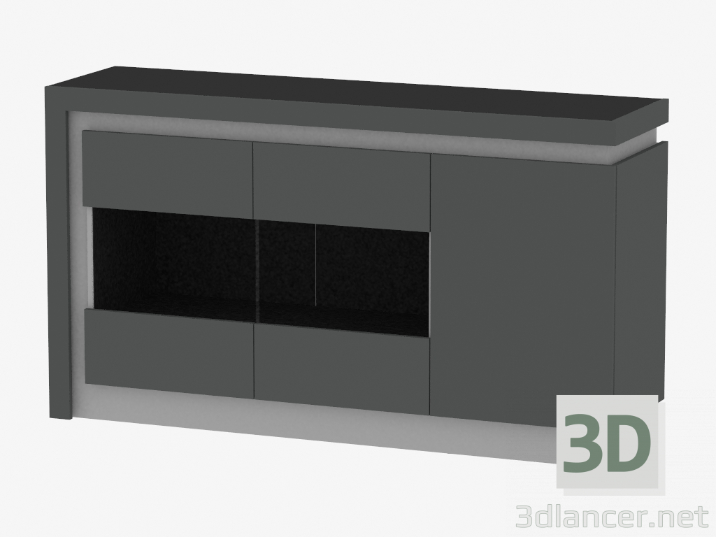 modello 3D Cassettiera (TYPE LYOK02) - anteprima