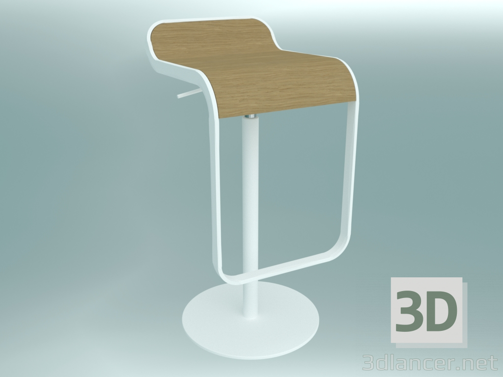 3d model LEM stool (S80 H66-79 wood) - preview
