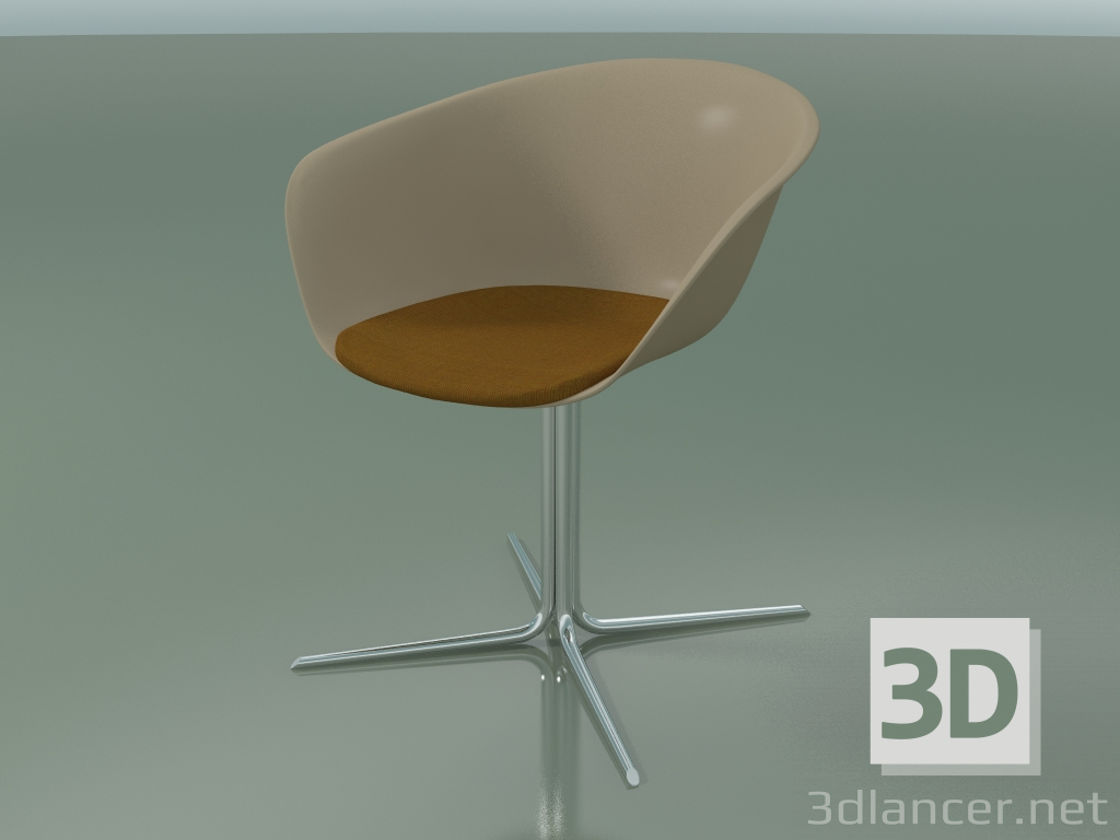 modèle 3D Chaise 4225 (4 pieds, pivotante, avec coussin d'assise, PP0004) - preview
